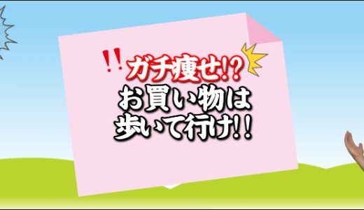 マジで痩せる!?ノット車!!買い物行くならとにかく歩く!!